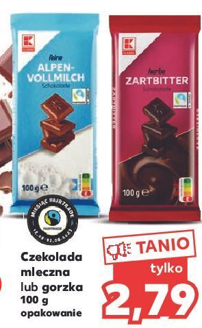 Kaufland Czekolada gorzka k-classic oferta