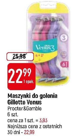 E.Leclerc Maszynki do golenia mix kolor gillette venus 3 oferta