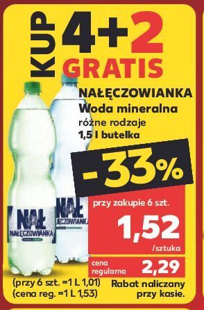 Kaufland Woda niegazowana nałęczowianka oferta