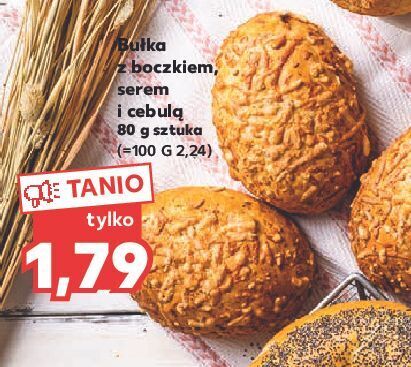 Kaufland Bułka z boczkiem serem i cebulą oferta