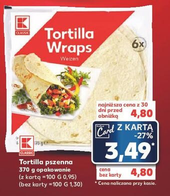 Kaufland Tortilla wraps k-classic oferta