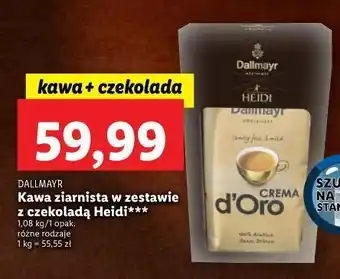 Lidl Kawa + czekolada heidi dallmayr crema d'oro oferta