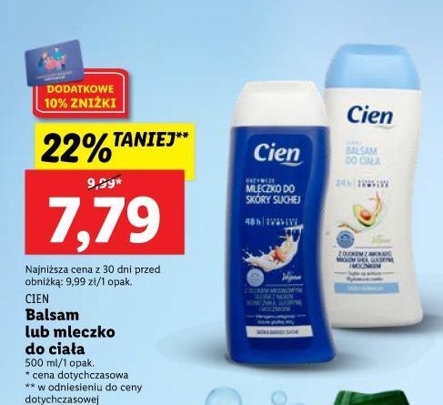 Lidl Mleczko do ciała cien oferta