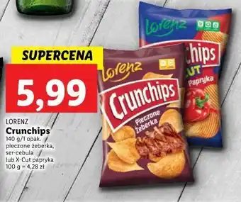 Lidl Chipsy paprykowe crunchips x-cut oferta