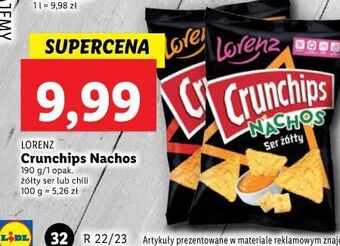 Lidl Chipsy ser żółty crunchips nacho oferta