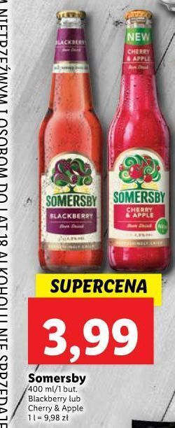 Lidl Piwo somersby blackberry oferta