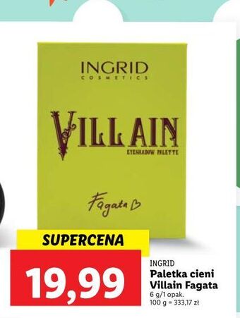 Lidl Paleta cieni villain ingrid fagata oferta