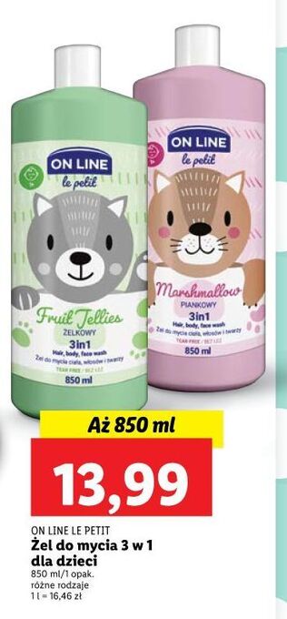 Lidl Piankowy żel 3w1 fruit jellies on line le petit oferta