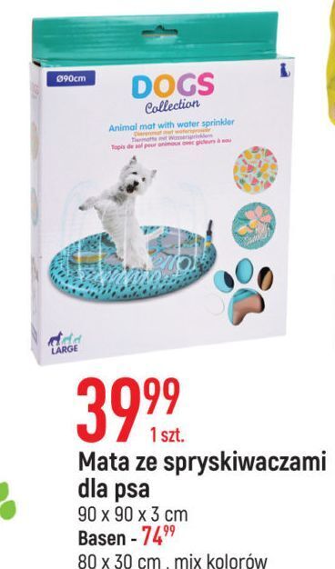 E.Leclerc Mata ze spryskiwaczami dla psa 90 x 3 cm oferta