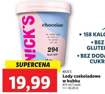 Lidl Lody chocolate nick's oferta