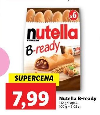 Lidl Chlebki z nadzieniem nutella b-ready oferta