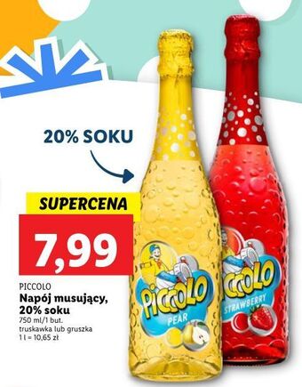 Lidl Napój truskawkowy piccolo oferta