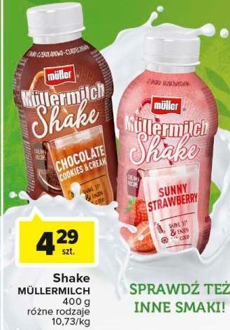 Carrefour Napój mleczny strawberry cheesecake mullermilch limited oferta