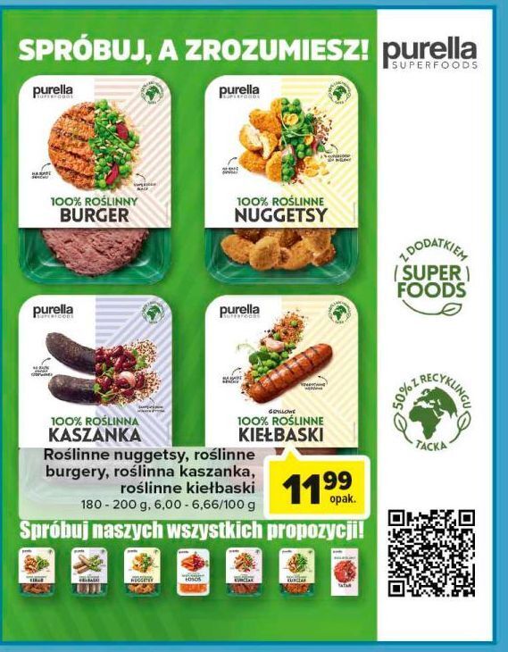 Carrefour Burger roślinny purella superfoods oferta