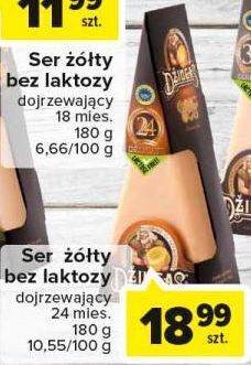 Carrefour Ser dojrzewający 18 miesięcy bez laktozy dziugas oferta
