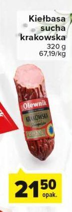 Carrefour Kiełbasa krakowska sucha staropolska olewnik oferta