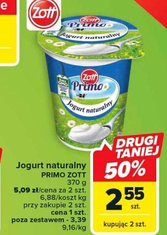 Carrefour Jogurt naturalny zott primo oferta