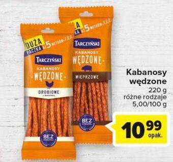 Carrefour Kabanosy wędzone drobiowe tarczyński oferta