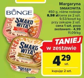 Carrefour Margaryna smakowita ze swojskim masełkiem oferta