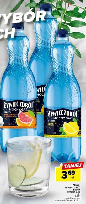 Carrefour Woda mocny gaz cytryna-mięta żywiec zdrój z nutą... oferta