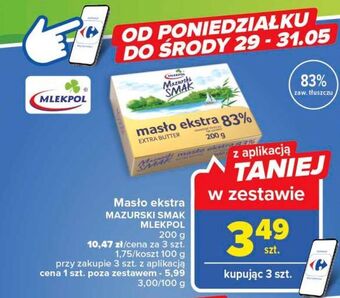 Carrefour Masło ekstra mazurski smak oferta