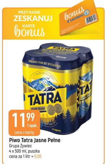 E.Leclerc Piwo tatra jasne pełne oferta
