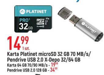 E.Leclerc Pendrive 64 gb platinet oferta
