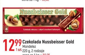 E.Leclerc Czekolada mleczna z całymi orzechami alpen gold nussbeisser oferta