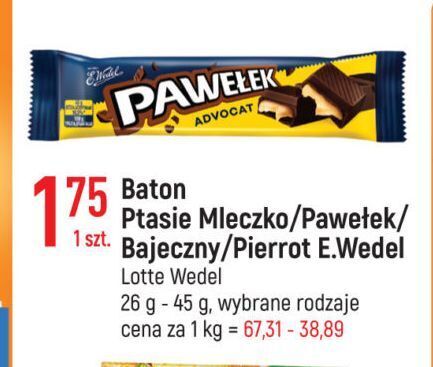 E.Leclerc Baton ptasie mleczko waniliowe e. wedel ptasie mleczko oferta