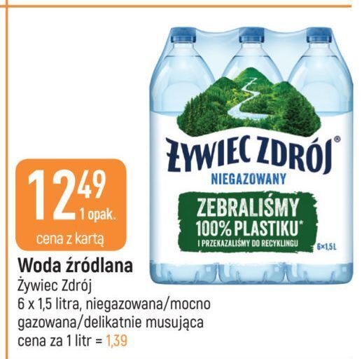 E.Leclerc Woda niegazowana żywiec zdrój oferta