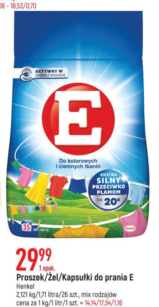 E.Leclerc Proszek do prania kolorowych i ciemnych tkanin e oferta