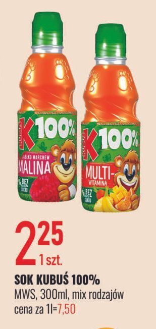 E.Leclerc Sok malina-marchew-jabłko kubuś 100% oferta