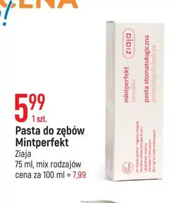 E.Leclerc Pasta do zębów przeciwpróchnicza sensitiv ziaja mintperfekt oferta