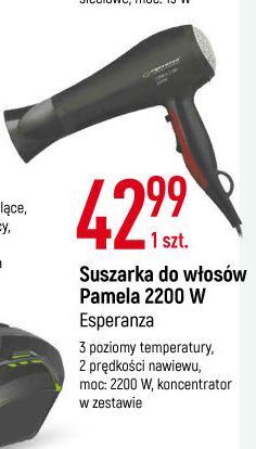 E.Leclerc Suszarka do włosów pamela 2200 w esperanza oferta