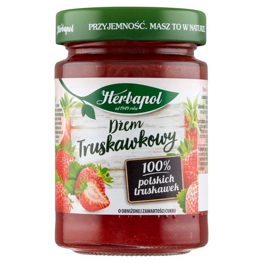 Społem Herbapol dżem o obniżonej zawartości cukru truskawkowy 280 g oferta