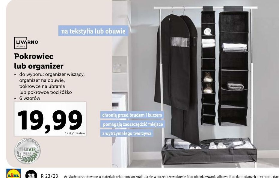 Lidl Organizer wiszący livarno home oferta