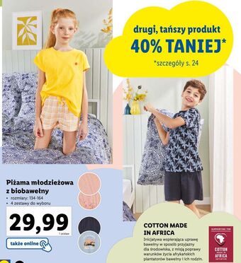 Lidl Piżama młodzieżowa oferta