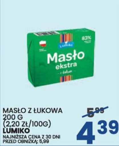 Wafelek MASŁO Z ŁUKOWA 200 G Lumiko oferta