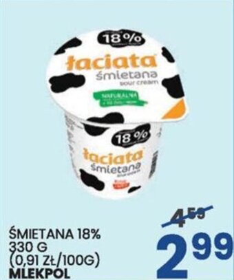 Wafelek ŚMIETANA 18% 330 G MLEKPOL oferta