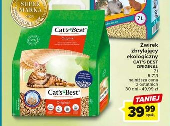 Carrefour Żwirek dla kota original cat's best oferta