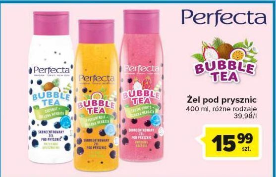 Carrefour Skoncentrowany żel pod prysznic kokos i zielona herbata perfecta bubble tea oferta