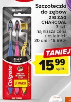 Carrefour Szczoteczka do zębów charcoal medium colgate zig zag oferta