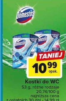 Carrefour Kostka do wc blue water pink magnolia domestos power5+ oferta