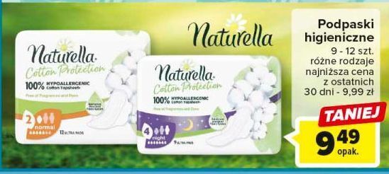 Carrefour Podpaski normal naturella cotton protection oferta