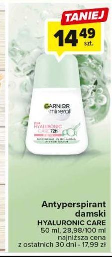 Carrefour Dezodorant hyaluronic care 72h sensitive garnier mineral oferta