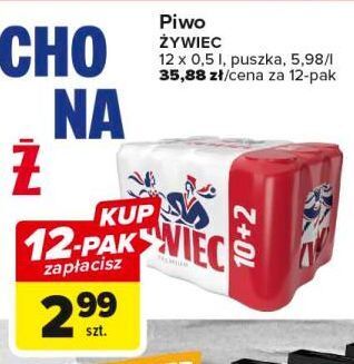 Carrefour Piwo żywiec jasne pełne oferta
