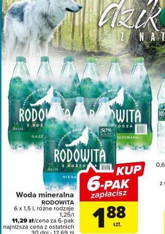 Carrefour Woda niegazowana rodowita z roztocza oferta