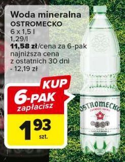 Carrefour Woda niegazowana ostromecko oferta
