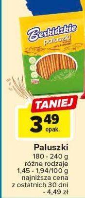 Carrefour Paluszki ser z cebulą aksam beskidzkie oferta