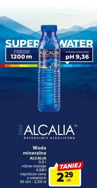 Carrefour Woda niegazowana alcalia oferta